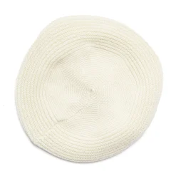 E.Marinella Cappelli|CAPPELLO BASCO A RIGHE BIANCO In cashmere
