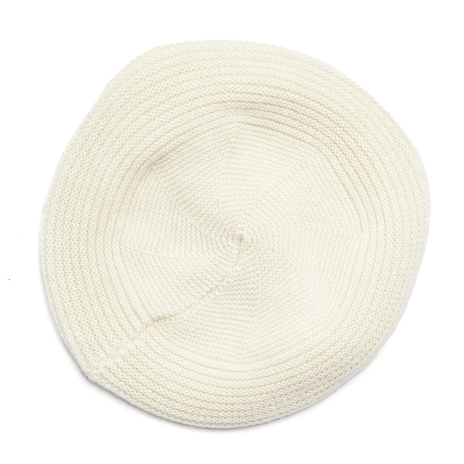 E.Marinella Cappelli|CAPPELLO BASCO A RIGHE BIANCO In cashmere