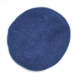 E.Marinella Cappelli|CAPPELLO BASCO A RIGHE BLU In cashmere
