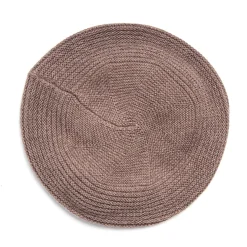 E.Marinella Cappelli|CAPPELLO BASCO A RIGHE MARRONE SCURO In cashmere