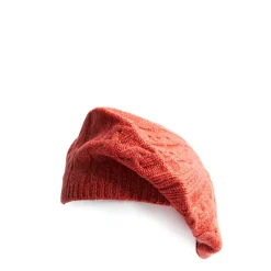 E.Marinella Cappelli|CAPPELLO BASCO A TRECCE ARANCIONE In cashmere