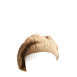 E.Marinella Cappelli|CAPPELLO BASCO A TRECCE CAMMELLO In cashmere