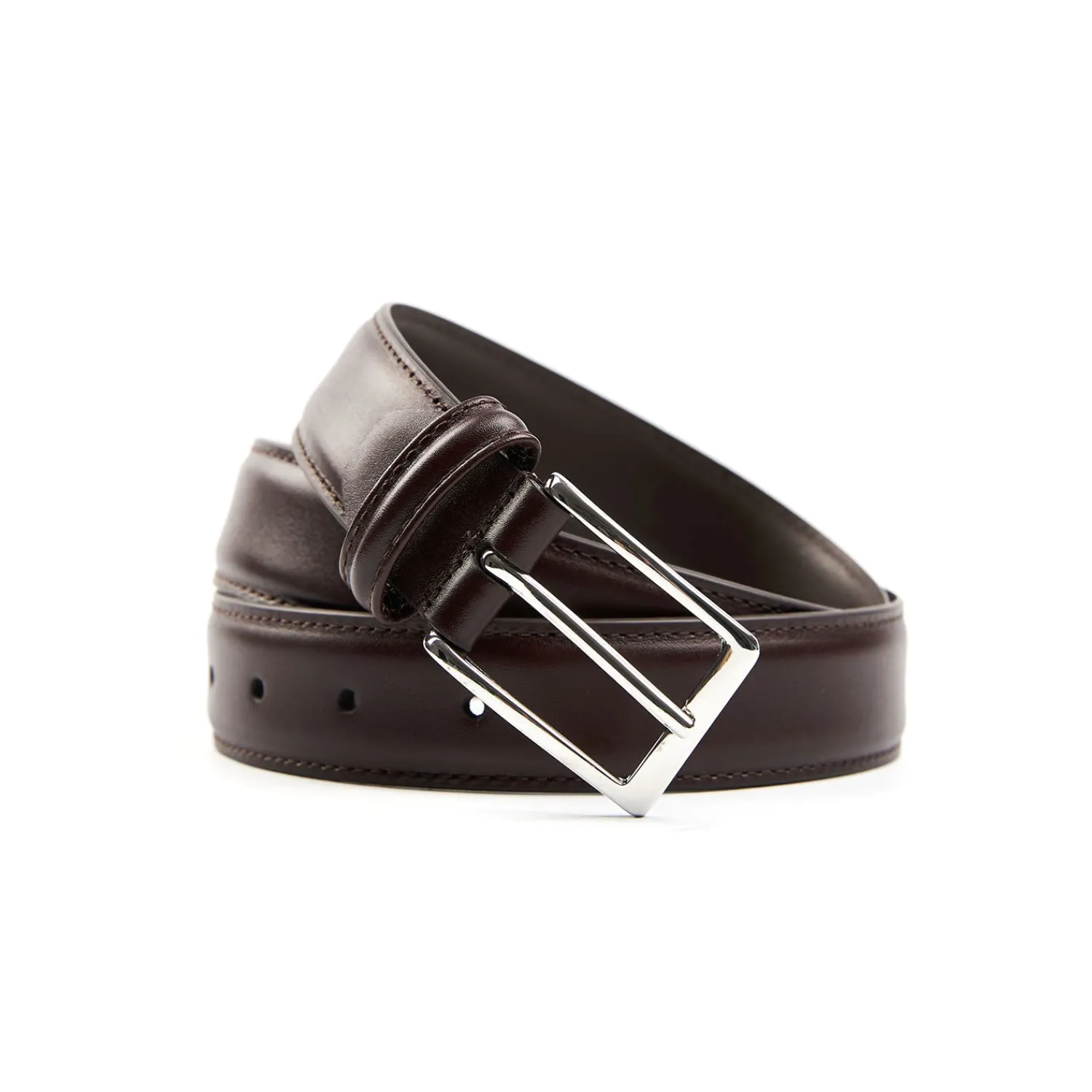 E.Marinella Cinture|CINTURA CLASSICA COLOR TESTA MORO In pelle 30 mm