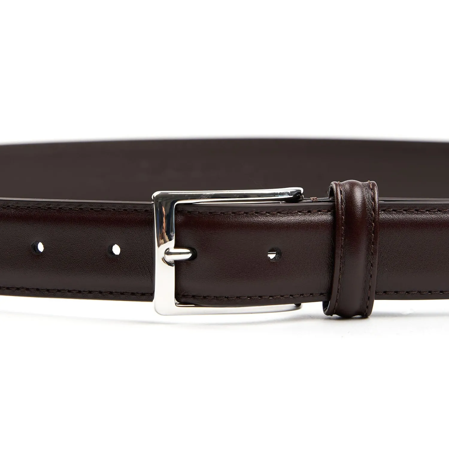 E.Marinella Cinture|CINTURA CLASSICA COLOR TESTA MORO In pelle 30 mm