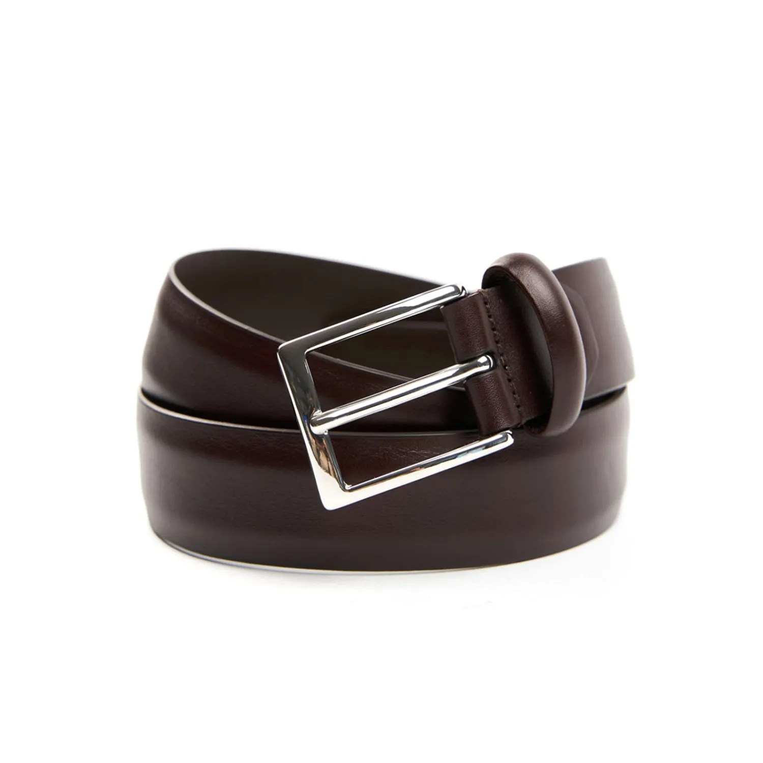 E.Marinella Cinture|CINTURA CLASSICA COLOR TESTA MORO In pelle 30 mm