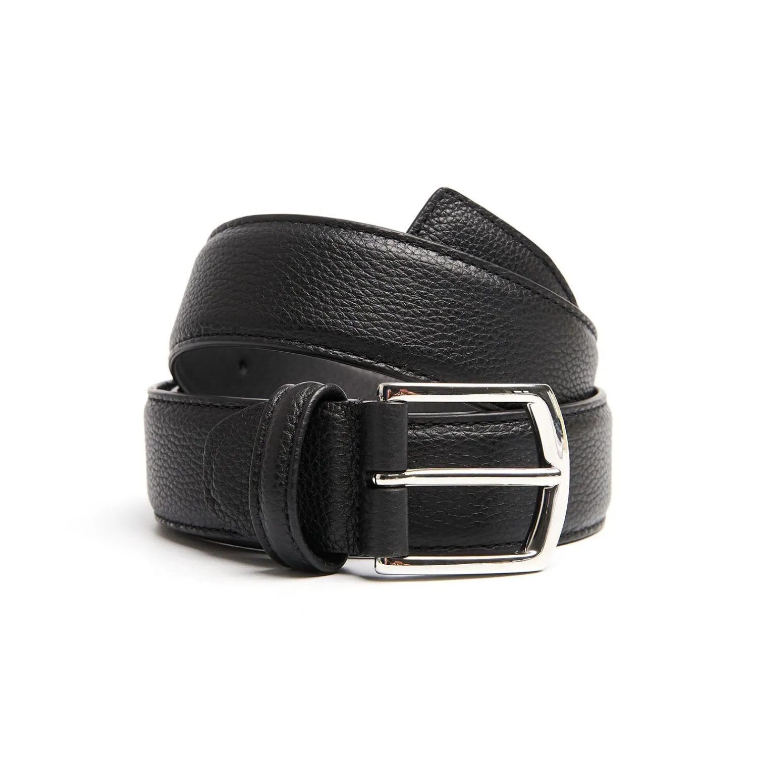 E.Marinella Cinture|CINTURA CLASSICA NERA In pelle martellata