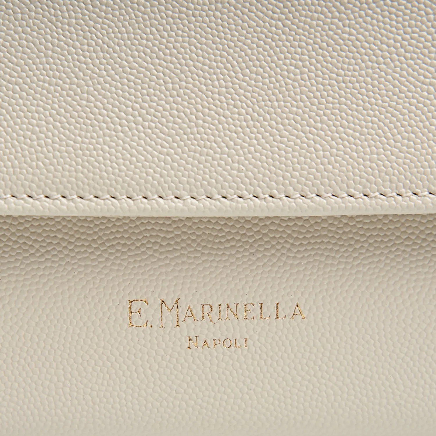 E.Marinella Mini Bag|CLUTCH BAG BEIGE In pelle bottolata