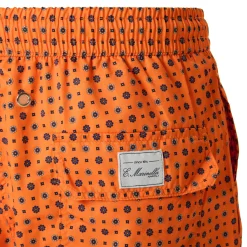 E.Marinella Costumi Da Uomo|COSTUME DA BAGNO ARANCIONE Macrofantasia fiore
