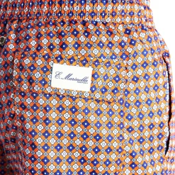 E.Marinella Costumi Da Uomo|COSTUME DA BAGNO ARANCIONE Macrofantasia fiore