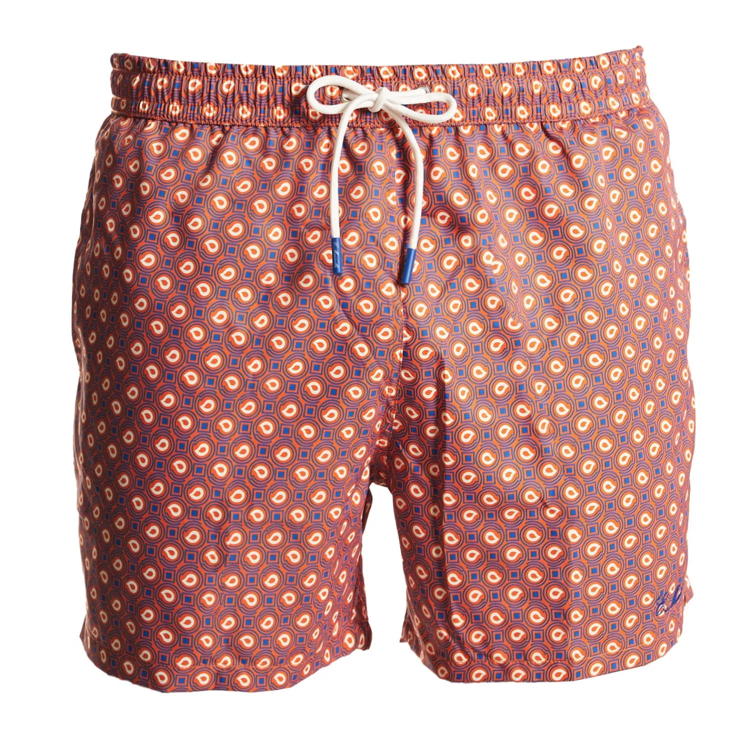 E.Marinella Costumi Da Uomo|COSTUME DA BAGNO ARANCIONE Paisley