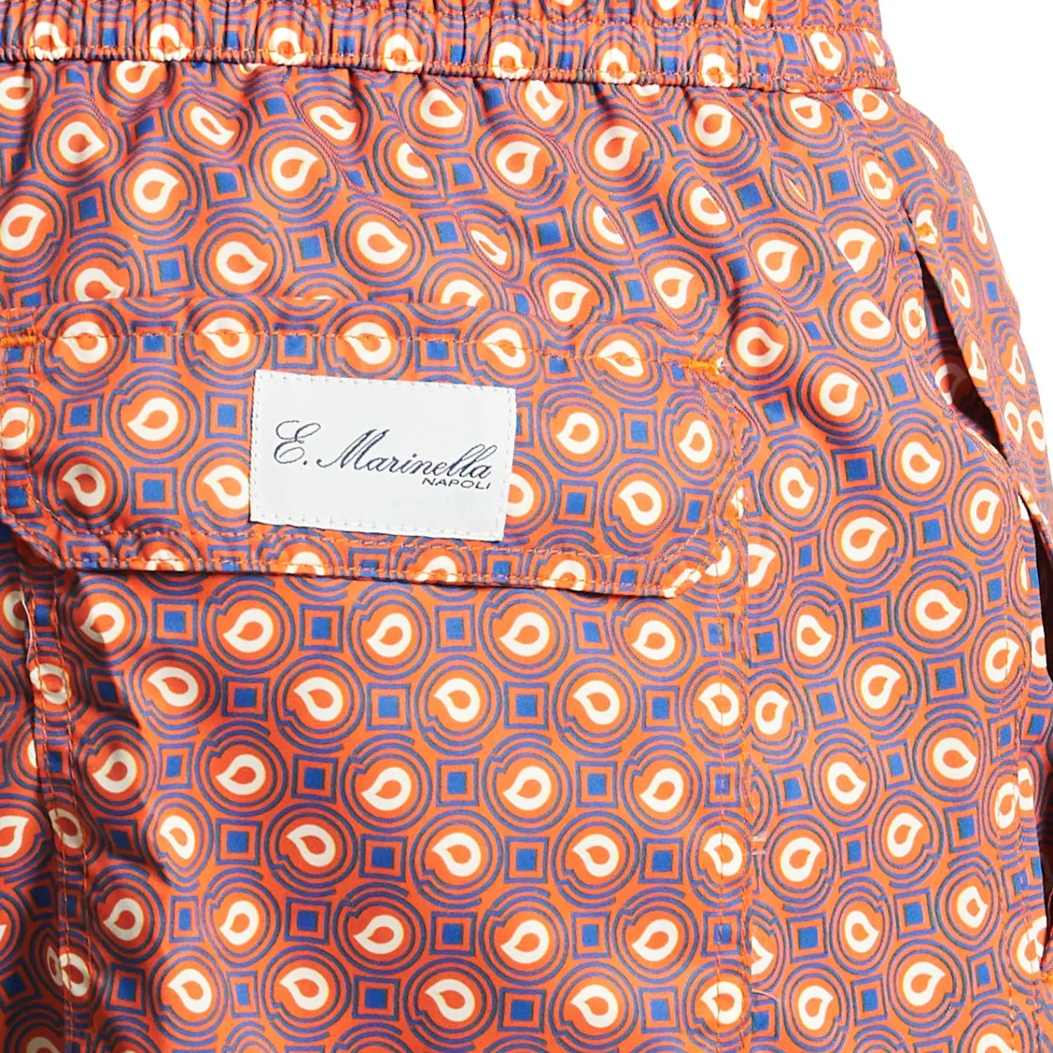 E.Marinella Costumi Da Uomo|COSTUME DA BAGNO ARANCIONE Paisley