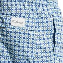 E.Marinella Costumi Da Uomo|COSTUME DA BAGNO AZZURRO Macrofantasia fiore