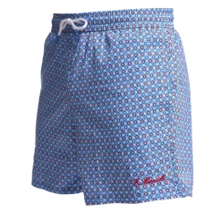 E.Marinella Costumi Da Uomo|COSTUME DA BAGNO AZZURRO Macrofantasia fiore