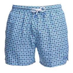 E.Marinella Costumi Da Uomo|COSTUME DA BAGNO AZZURRO Macrofantasia fiore