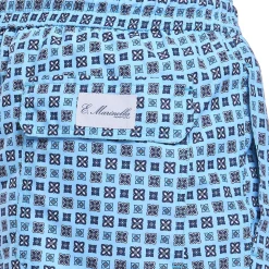 E.Marinella Costumi Da Uomo|COSTUME DA BAGNO AZZURRO Macrofantasia fiore