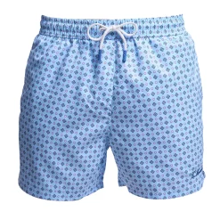 E.Marinella Costumi Da Uomo|COSTUME DA BAGNO AZZURRO Microfantasia fiore