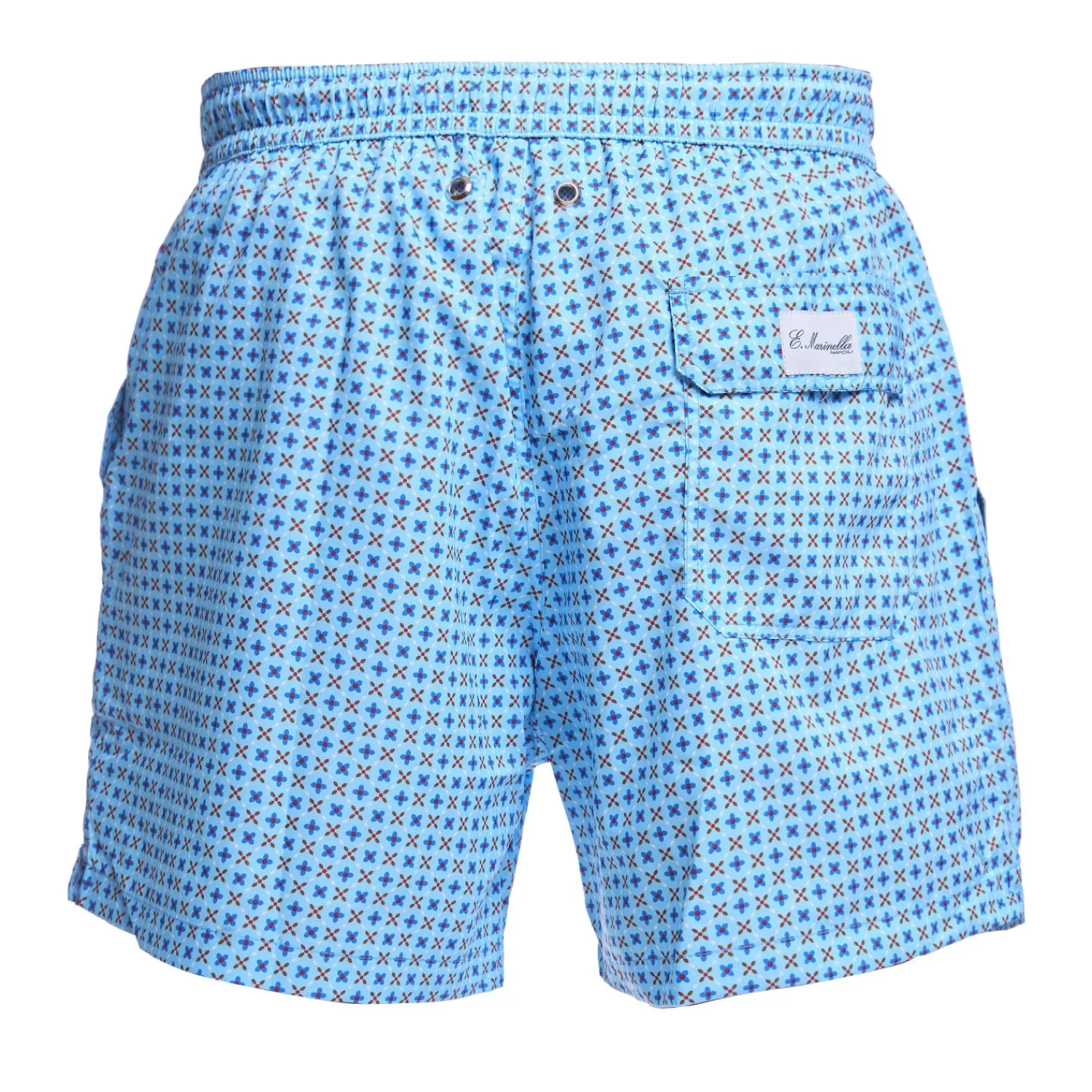 E.Marinella Costumi Da Uomo|COSTUME DA BAGNO AZZURRO Microfantasia fiore