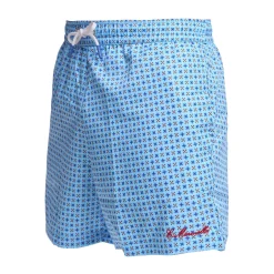 E.Marinella Costumi Da Uomo|COSTUME DA BAGNO AZZURRO Microfantasia fiore