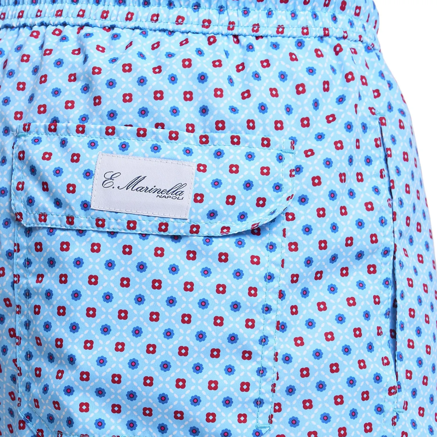E.Marinella Costumi Da Uomo|COSTUME DA BAGNO AZZURRO Microfantasia fiore