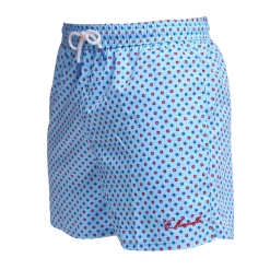 E.Marinella Costumi Da Uomo|COSTUME DA BAGNO AZZURRO Microfantasia fiore