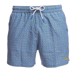 E.Marinella Costumi Da Uomo|COSTUME DA BAGNO AZZURRO POLVERE Macrofantasia fiore