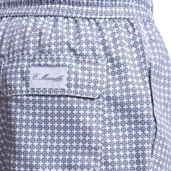 E.Marinella Costumi Da Uomo|COSTUME DA BAGNO BIANCO Macrofantasia fiore