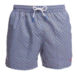 E.Marinella Costumi Da Uomo|COSTUME DA BAGNO BLU Microfantasia fiore