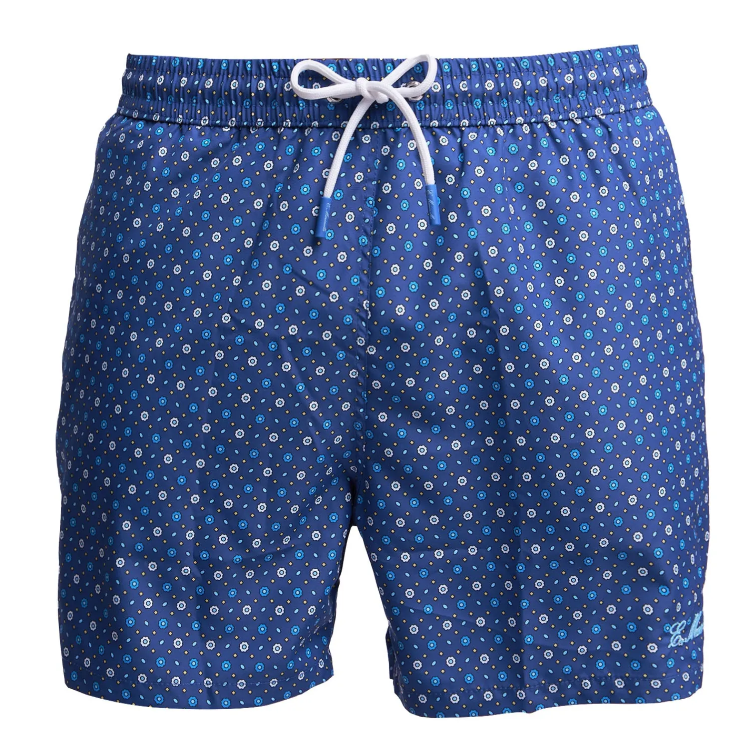 E.Marinella Costumi Da Uomo|COSTUME DA BAGNO BLU Microfantasia fiore
