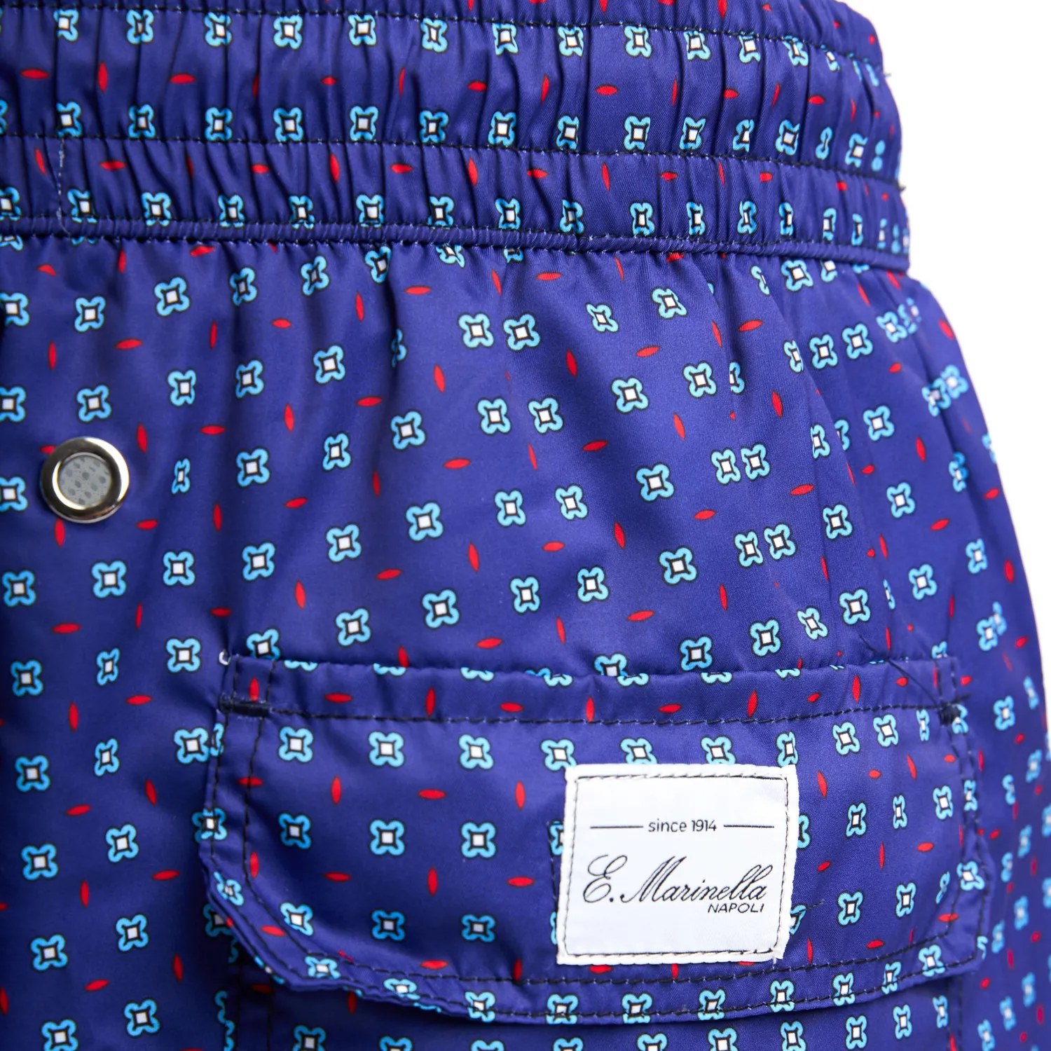E.Marinella Costumi Da Uomo|COSTUME DA BAGNO BLU SCURO Macrofantasia fiore