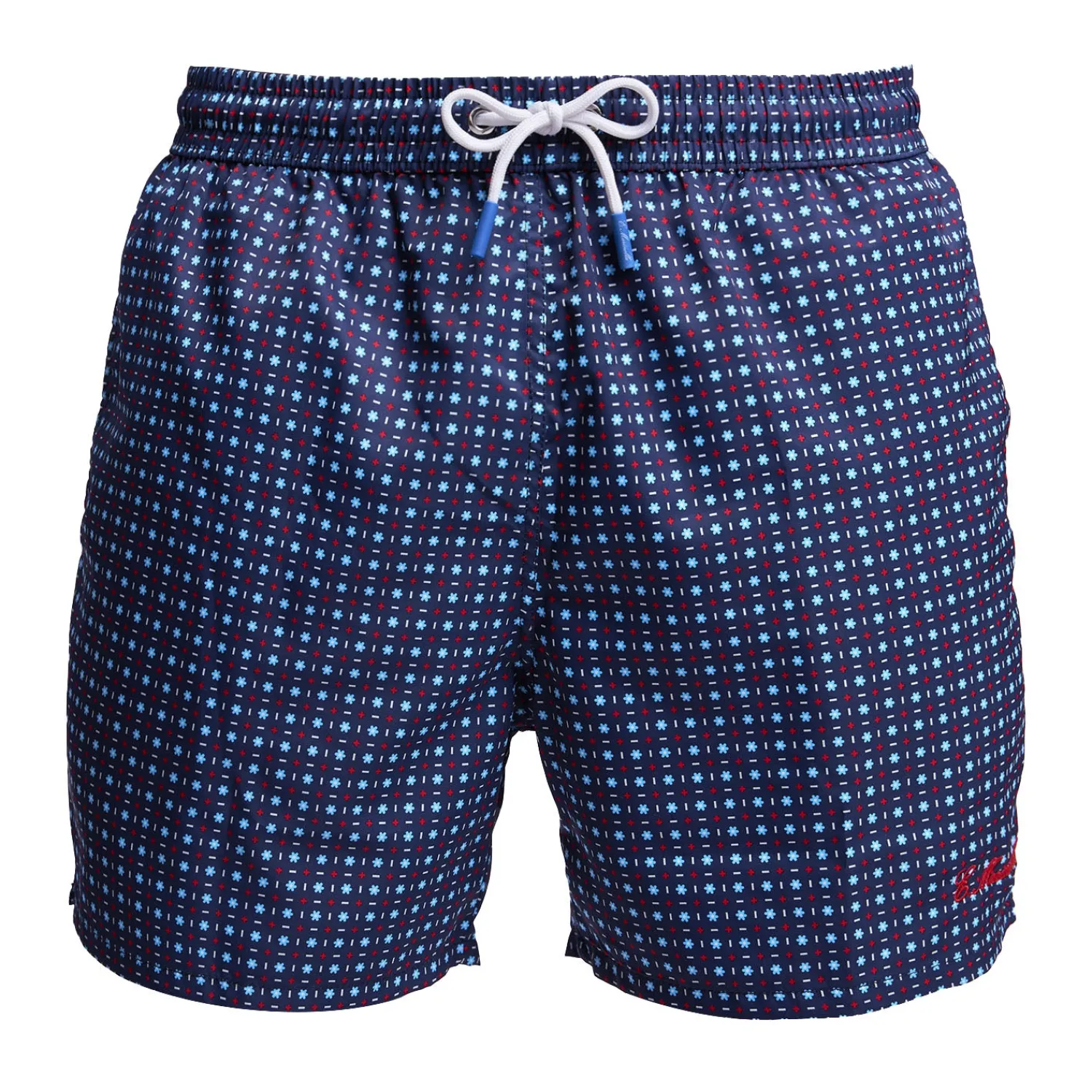 E.Marinella Costumi Da Uomo|COSTUME DA BAGNO BLU SCURO Microfantasia fiore