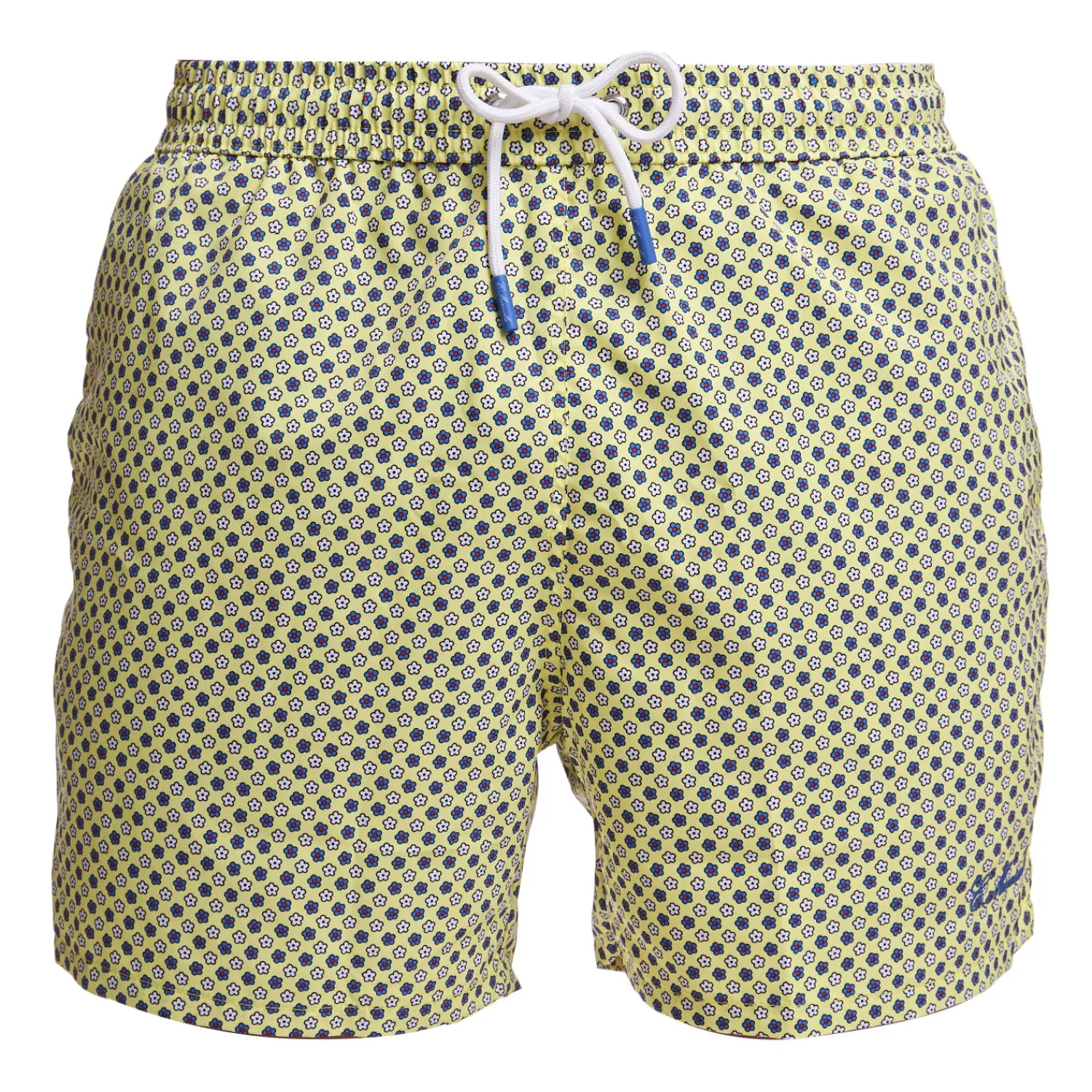 E.Marinella Costumi Da Uomo|COSTUME DA BAGNO GIALLO Microfantasia fiore
