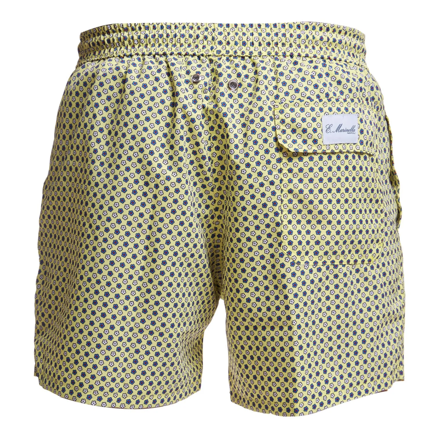 E.Marinella Costumi Da Uomo|COSTUME DA BAGNO GIALLO Microfantasia fiore