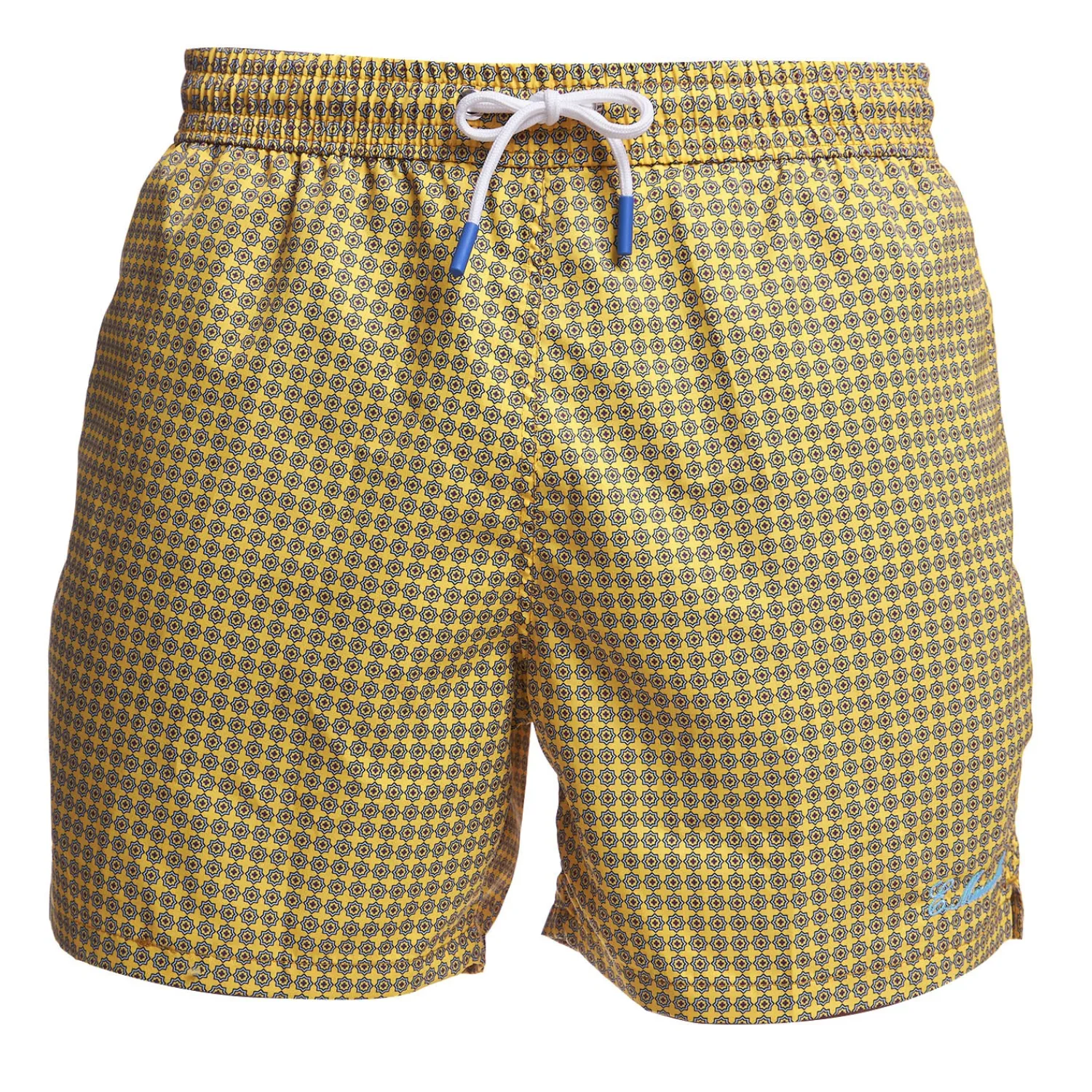 E.Marinella Costumi Da Uomo|COSTUME DA BAGNO GIALLO Microfantasia fiore