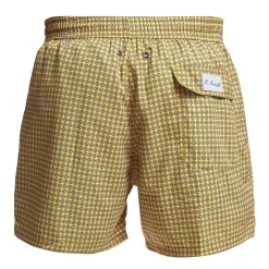 E.Marinella Costumi Da Uomo|COSTUME DA BAGNO GIALLO Microfantasia fiore