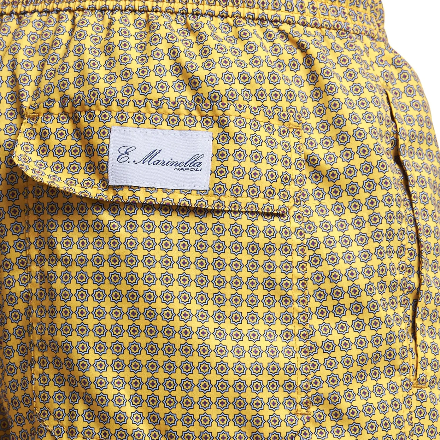 E.Marinella Costumi Da Uomo|COSTUME DA BAGNO GIALLO Microfantasia fiore