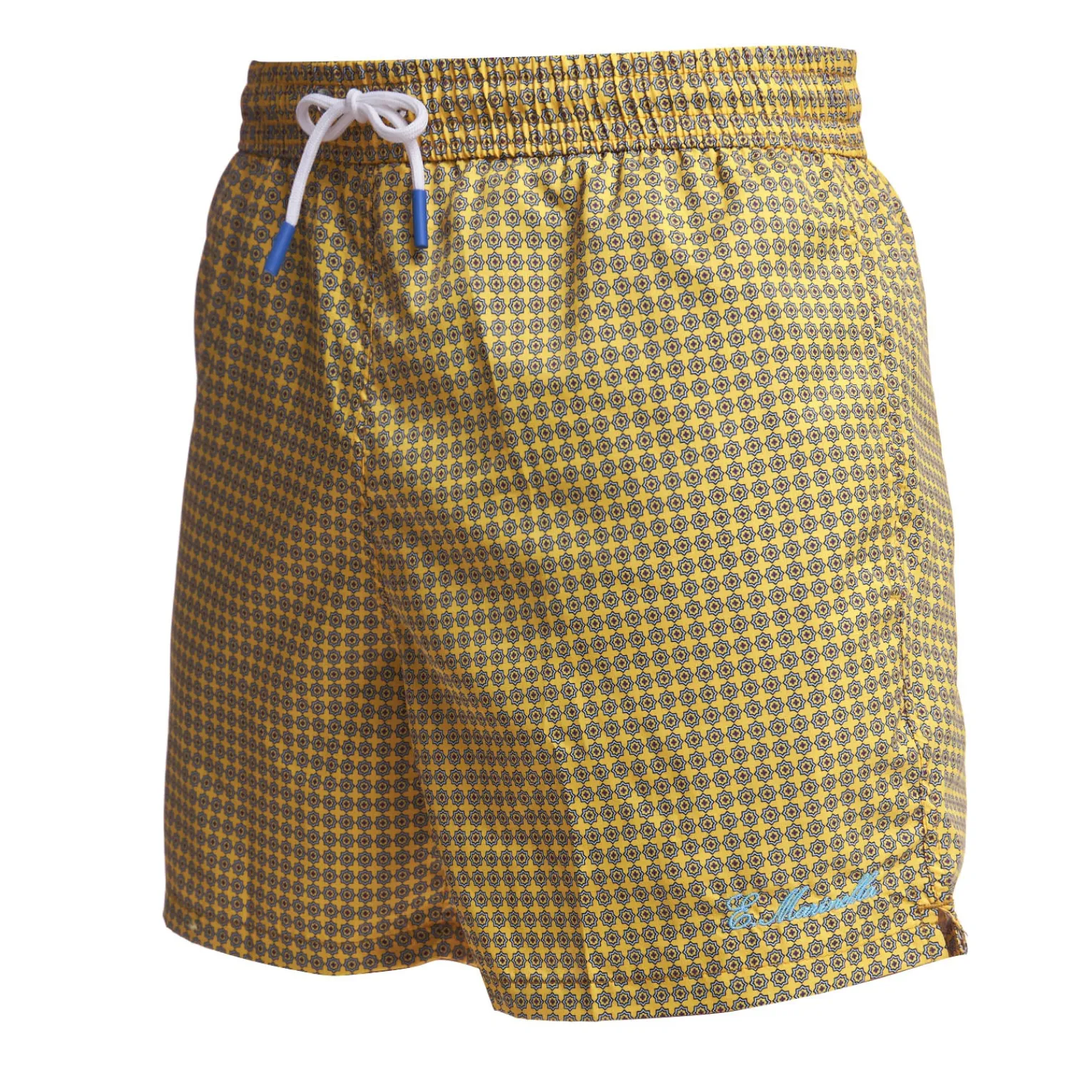E.Marinella Costumi Da Uomo|COSTUME DA BAGNO GIALLO Microfantasia fiore
