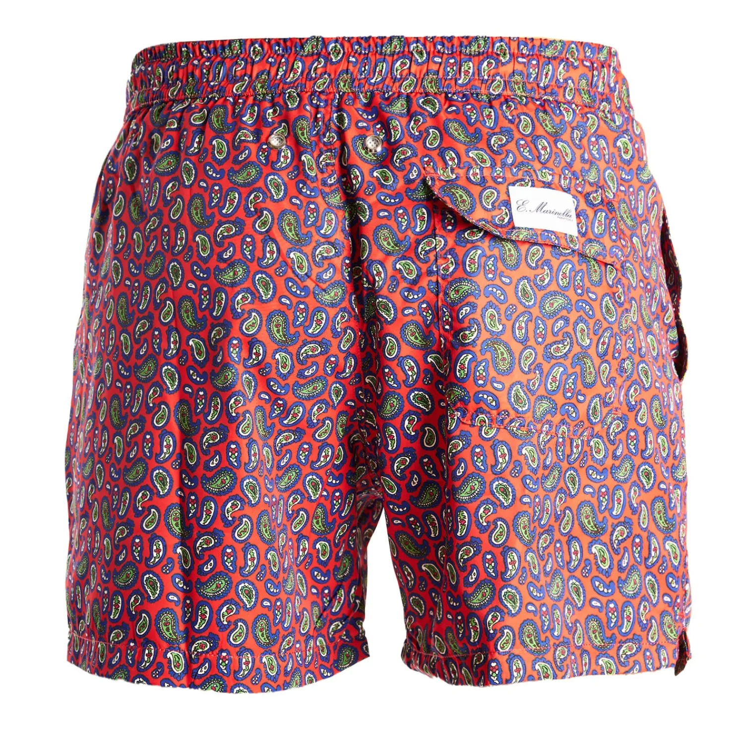 E.Marinella Costumi Da Uomo|COSTUME DA BAGNO ROSSO Fantasia paisley