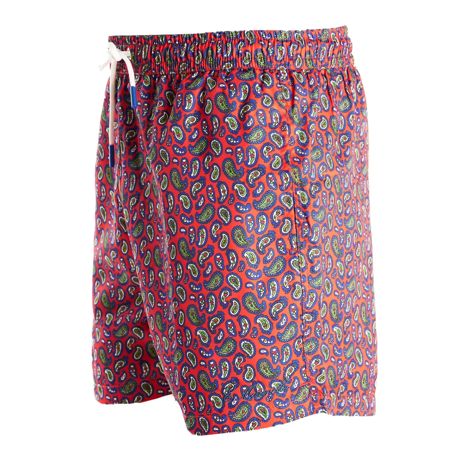 E.Marinella Costumi Da Uomo|COSTUME DA BAGNO ROSSO Fantasia paisley