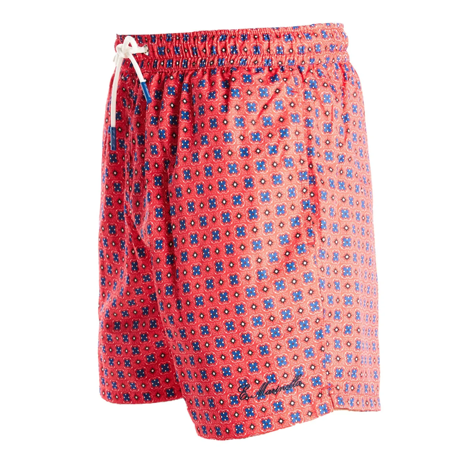 E.Marinella Costumi Da Uomo|COSTUME DA BAGNO ROSSO Macrofantasia fiore