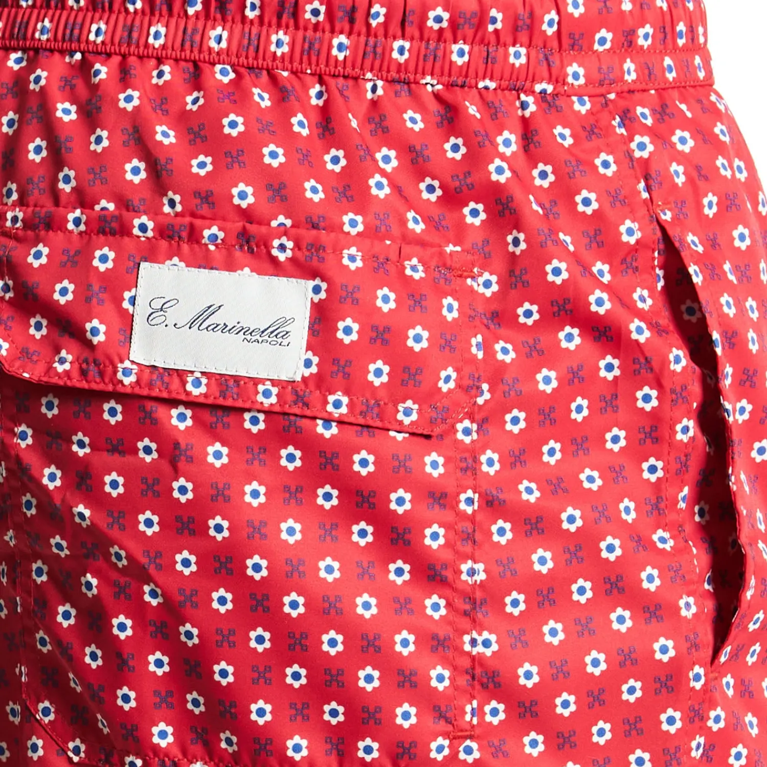 E.Marinella Costumi Da Uomo|COSTUME DA BAGNO ROSSO Macrofantasia fiore