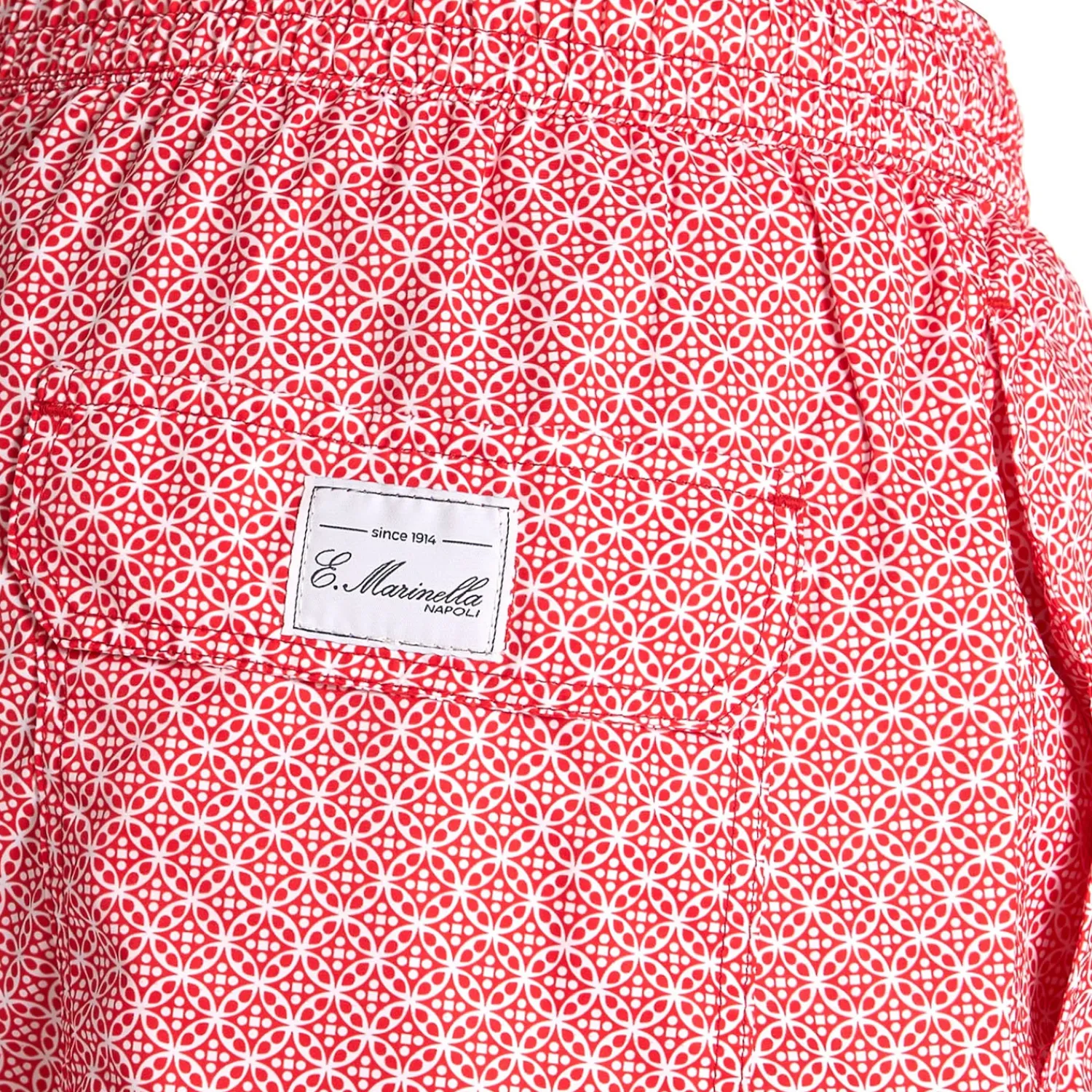 E.Marinella Costumi Da Uomo|COSTUME DA BAGNO ROSSO Macrofantasia fiore