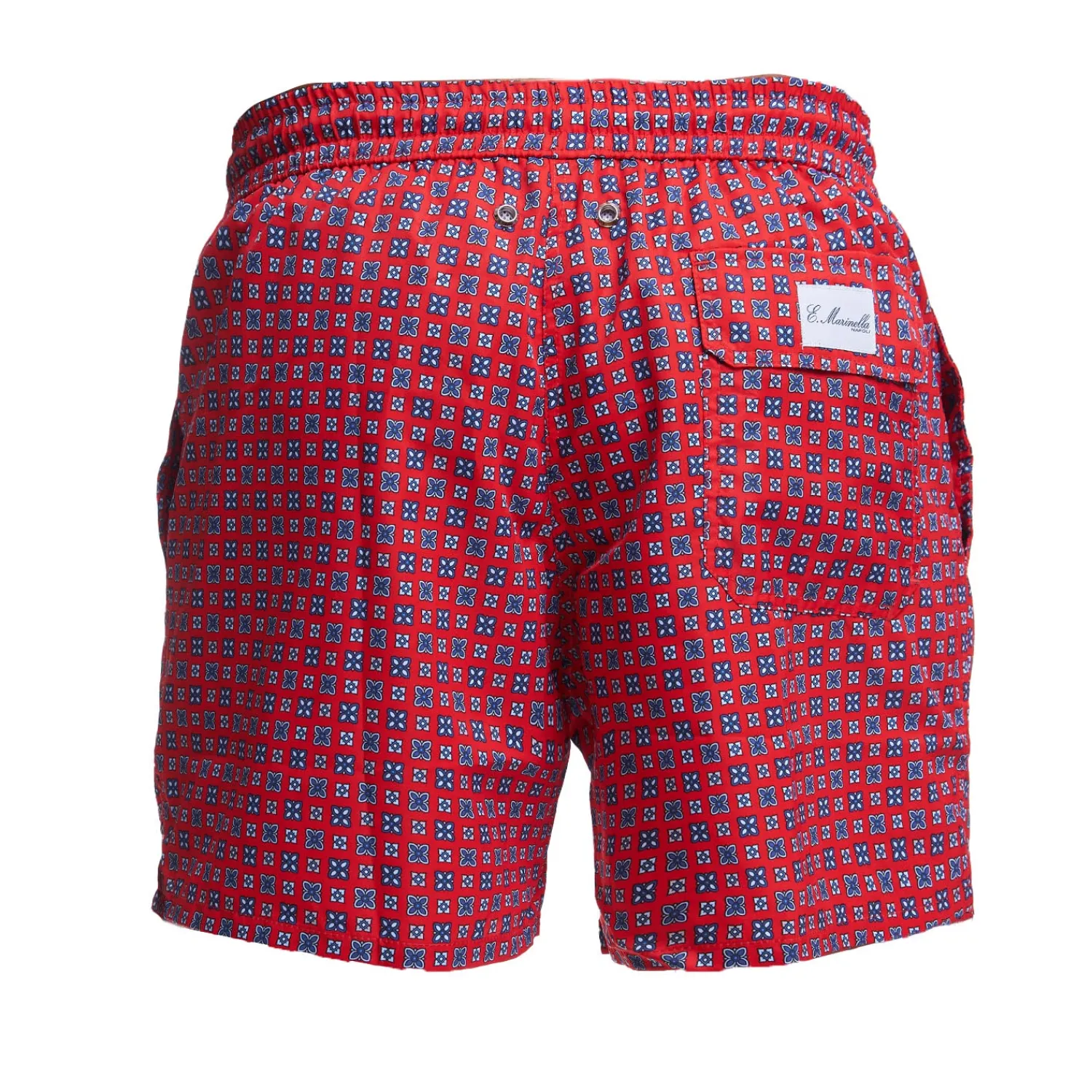 E.Marinella Costumi Da Uomo|COSTUME DA BAGNO ROSSO Macrofantasia fiore