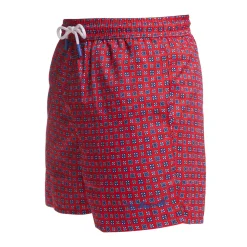 E.Marinella Costumi Da Uomo|COSTUME DA BAGNO ROSSO Macrofantasia fiore