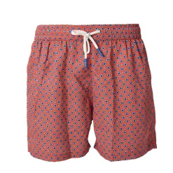 E.Marinella Costumi Da Uomo|COSTUME DA BAGNO ROSSO Microfantasia fiore