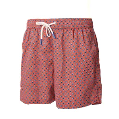 E.Marinella Costumi Da Uomo|COSTUME DA BAGNO ROSSO Microfantasia fiore
