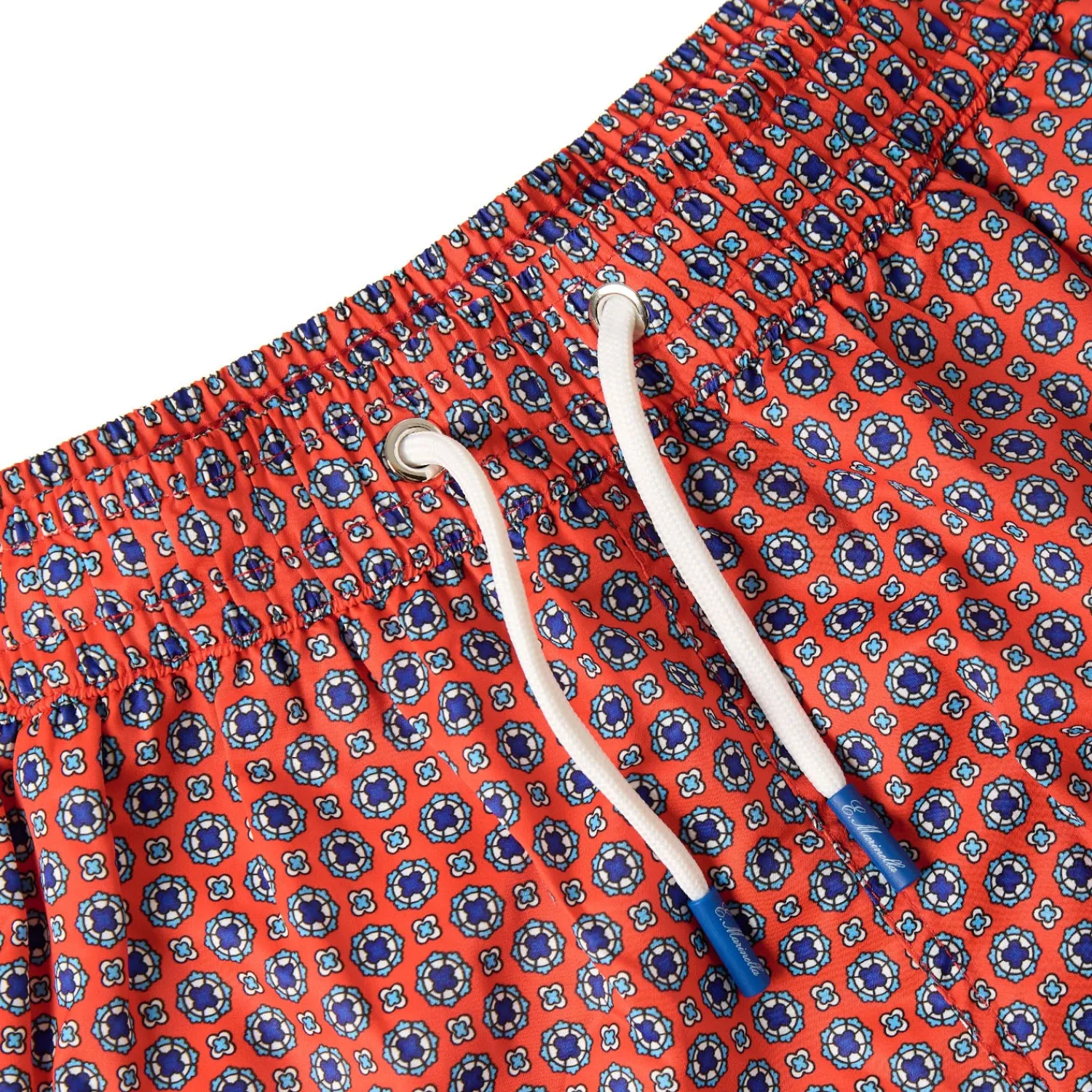 E.Marinella Costumi Da Uomo|COSTUME DA BAGNO ROSSO Microfantasia fiore