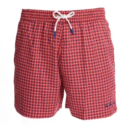 E.Marinella Costumi Da Uomo|COSTUME DA BAGNO ROSSO Microfantasia fiore