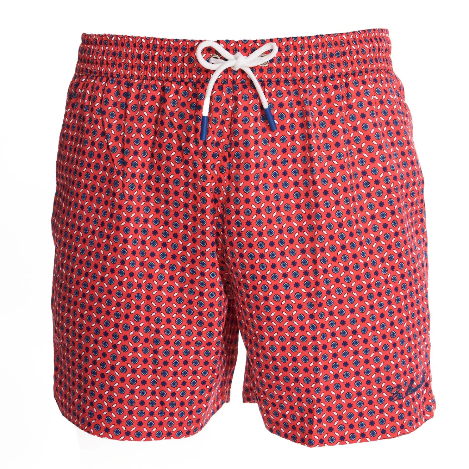 E.Marinella Costumi Da Uomo|COSTUME DA BAGNO ROSSO Microfantasia fiore