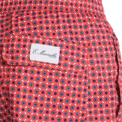 E.Marinella Costumi Da Uomo|COSTUME DA BAGNO ROSSO Microfantasia fiore
