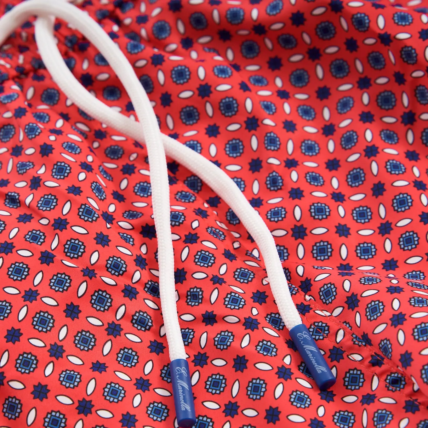 E.Marinella Costumi Da Uomo|COSTUME DA BAGNO ROSSO Microfantasia fiore